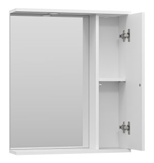 Зеркальный шкаф с подсветкой Misty Лира 60см правый белый